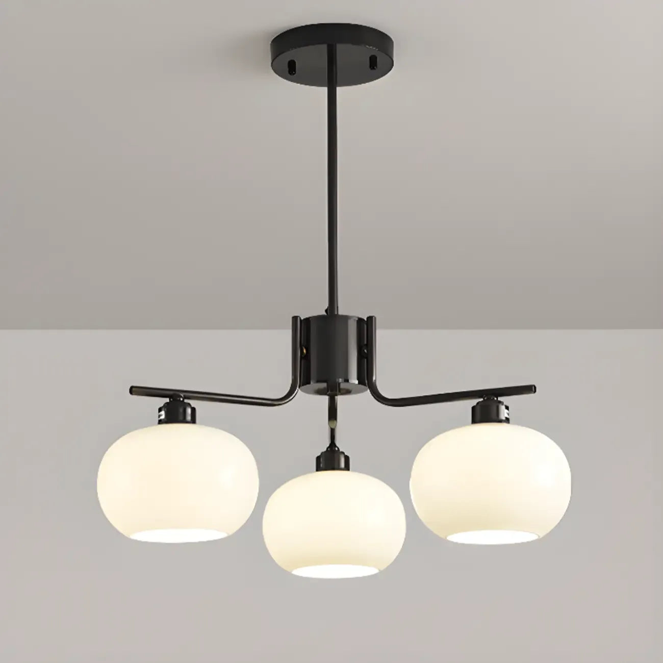 Modern Glass Globe Chandelier Adjustable Hanging Length