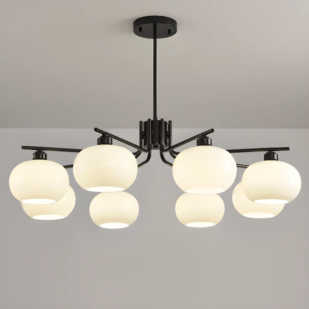 Modern Glass Globe Chandelier Adjustable Hanging Length