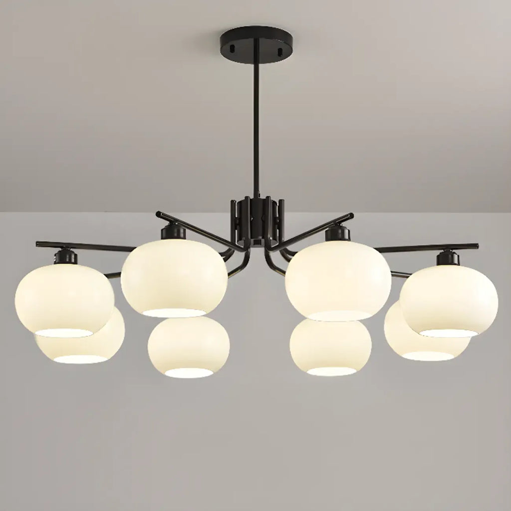 Modern Glass Globe Chandelier Adjustable Hanging Length