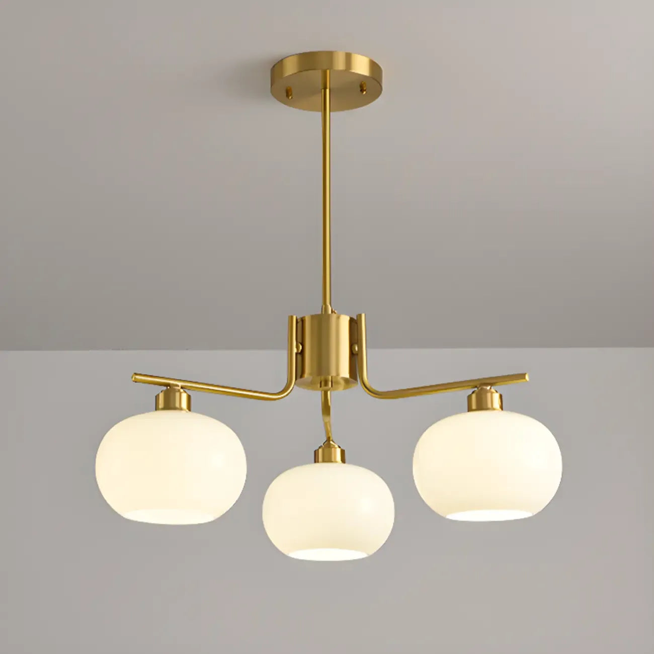 Modern Glass Globe Chandelier Adjustable Hanging Length