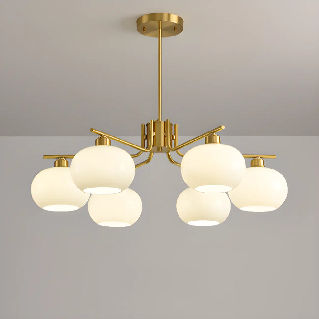 Modern Glass Globe Chandelier Adjustable Hanging Length