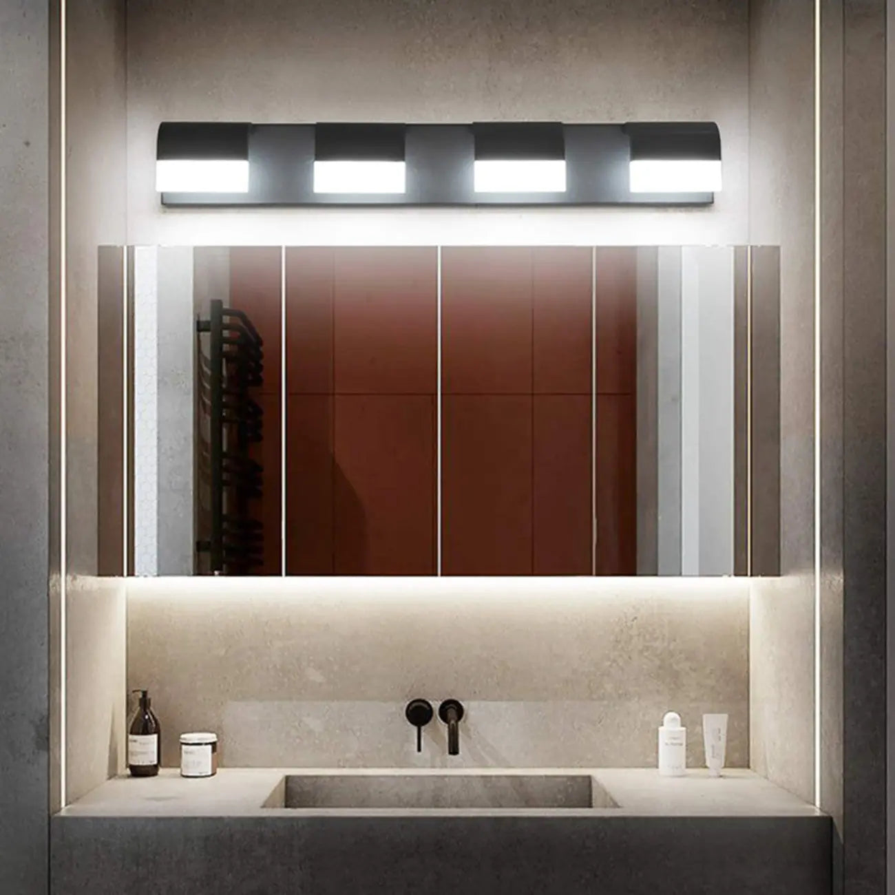 Bathroom Vanity Wall Lights Over Mirror with Lampshade