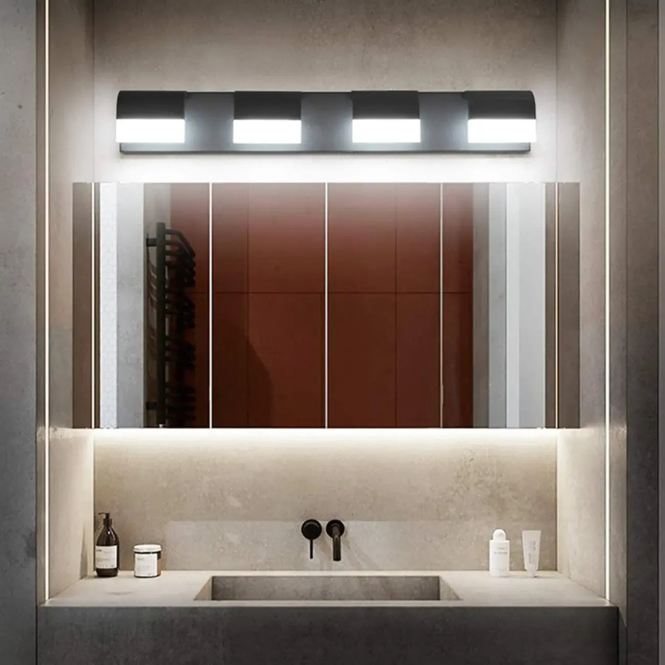 Bathroom Vanity Wall Lights Over Mirror with Lampshade