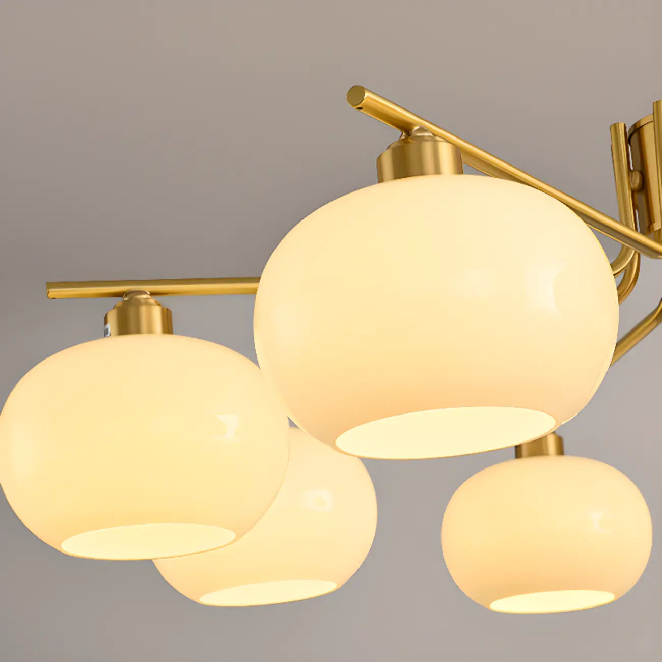Modern Glass Globe Chandelier Adjustable Hanging Length