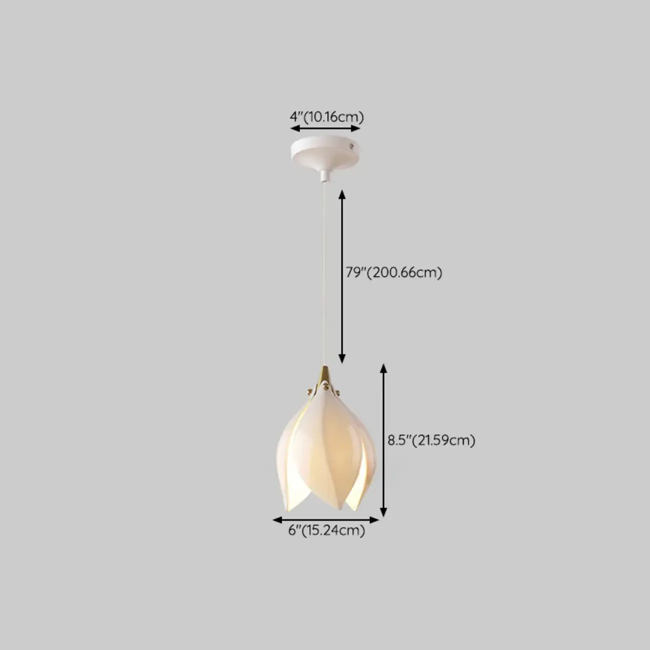 Elegant Ceramic Bud Shape LED Pendant Lamp