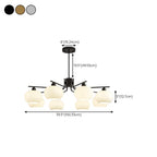 Modern Glass Globe Chandelier Adjustable Hanging Length