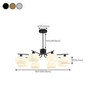 Modern Glass Globe Chandelier Adjustable Hanging Length