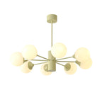 8-Light Modern Glass Globe Chandelier with Adjustable Design