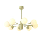 8-Light Modern Glass Globe Chandelier with Adjustable Design