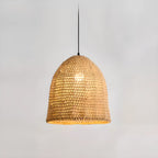 Country Style Rattan Cage Shaped Pendant Light for Living Room