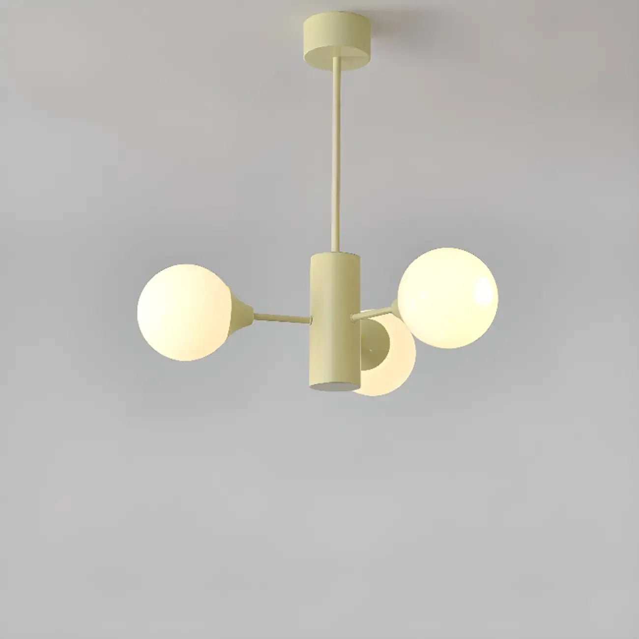 8-Light Modern Glass Globe Chandelier with Adjustable Design