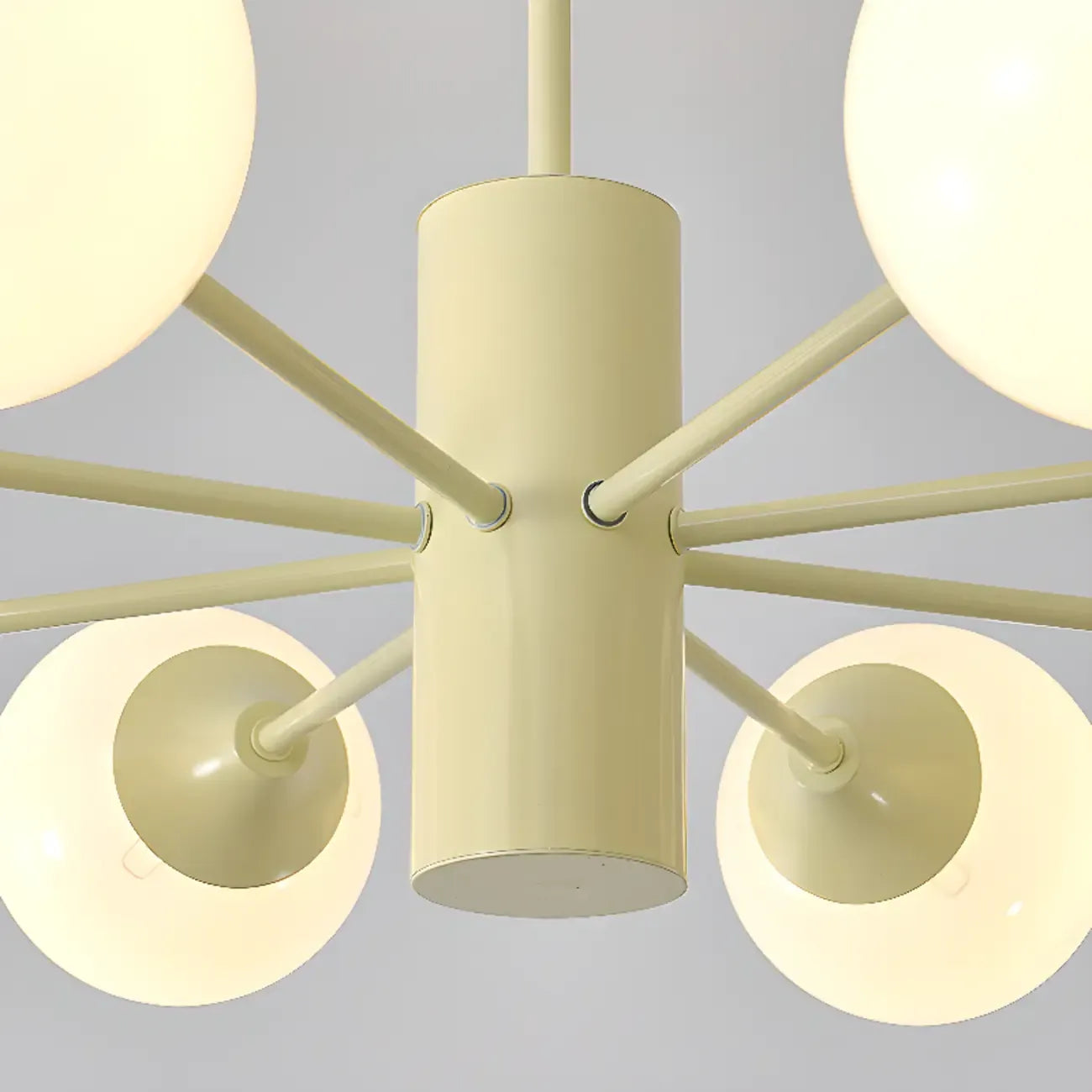 8-Light Modern Glass Globe Chandelier with Adjustable Design