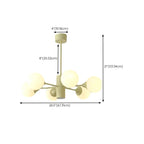 8-Light Modern Glass Globe Chandelier with Adjustable Design