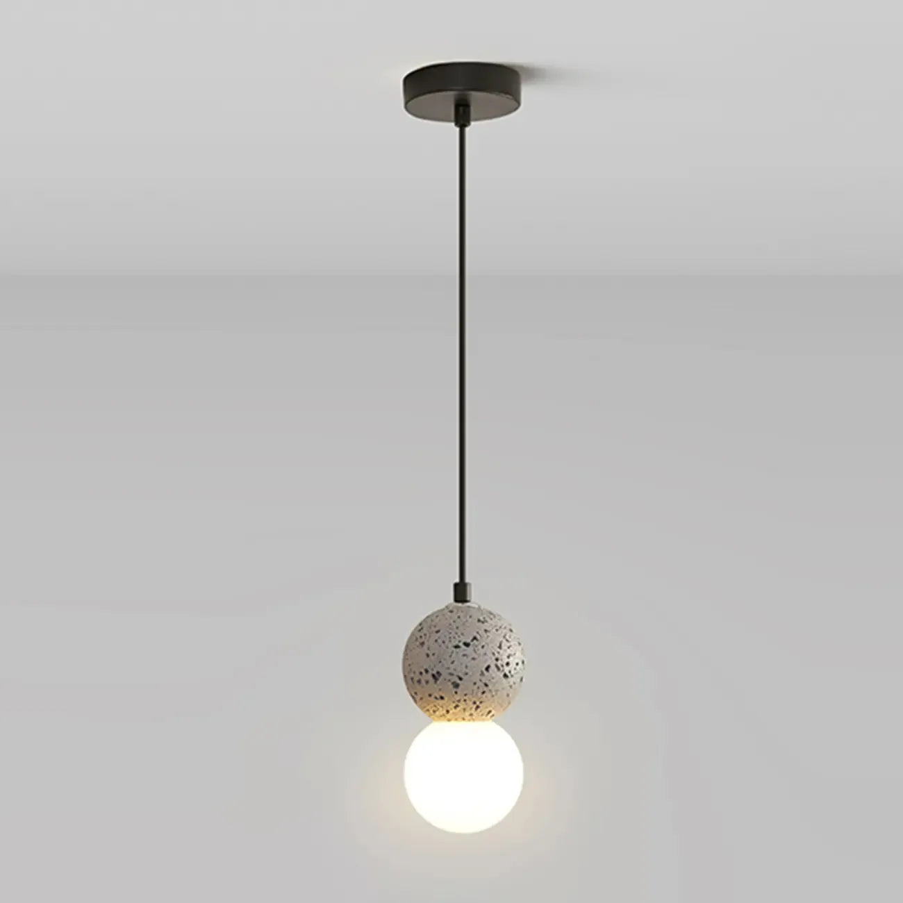 Contemporary Home Decor Beaded Milky Glass Pendant Light