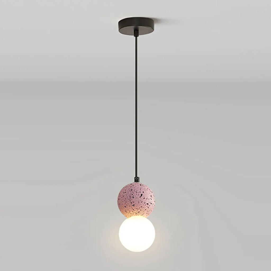 Contemporary Home Decor Beaded Milky Glass Pendant Light