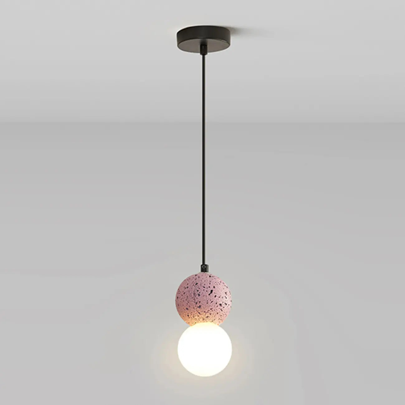 Contemporary Home Decor Beaded Milky Glass Pendant Light