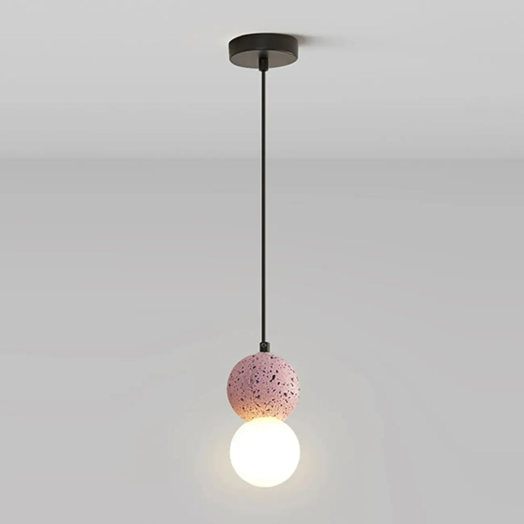 Contemporary Home Decor Beaded Milky Glass Pendant Light