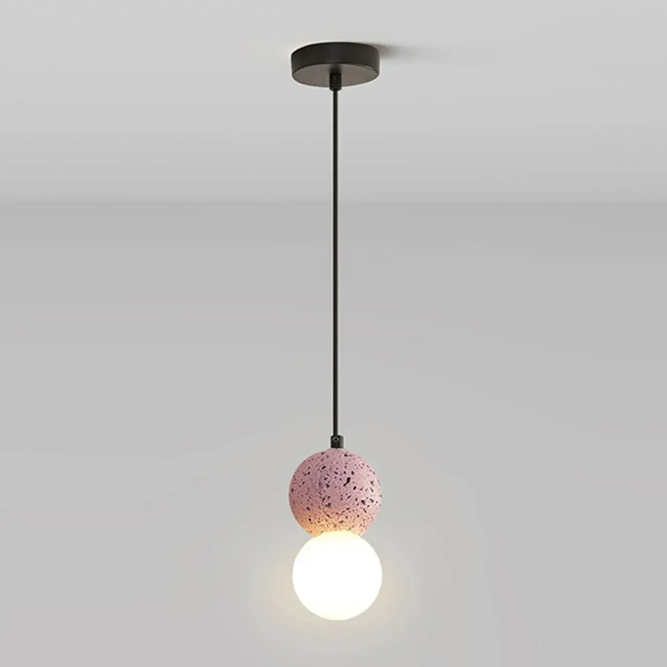 Contemporary Home Decor Beaded Milky Glass Pendant Light