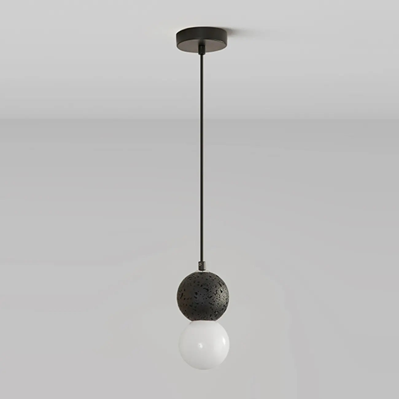 Contemporary Home Decor Beaded Milky Glass Pendant Light