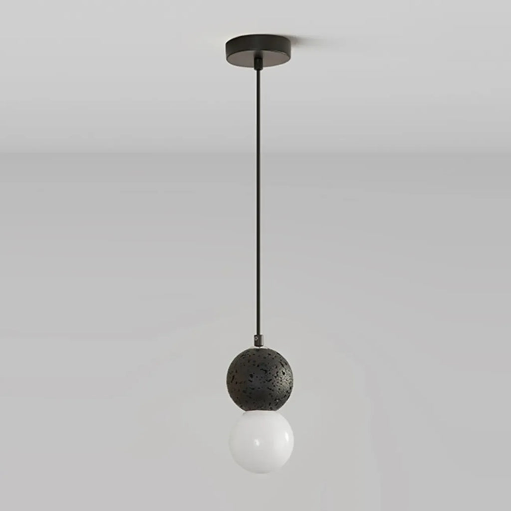 Contemporary Home Decor Beaded Milky Glass Pendant Light