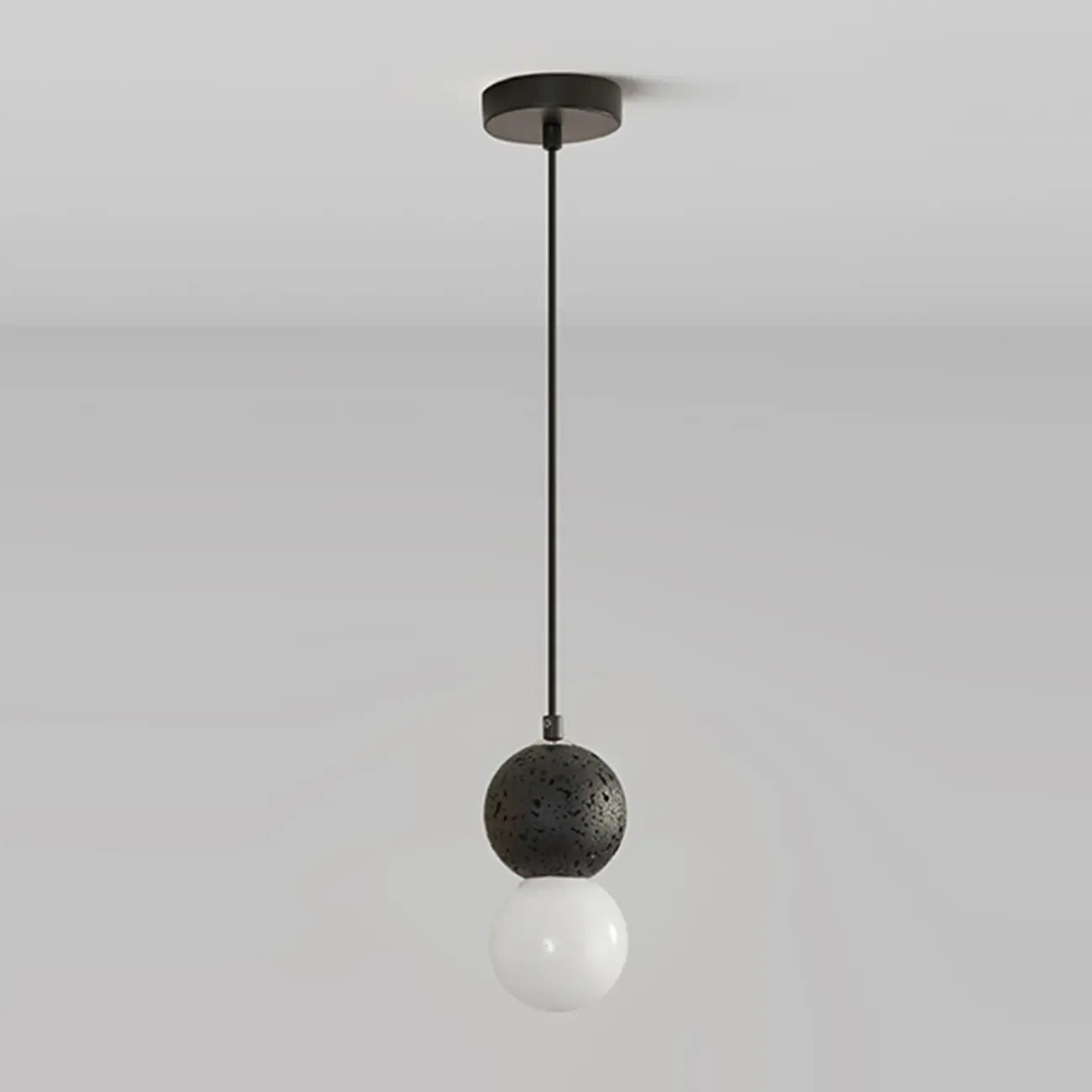 Contemporary Home Decor Beaded Milky Glass Pendant Light