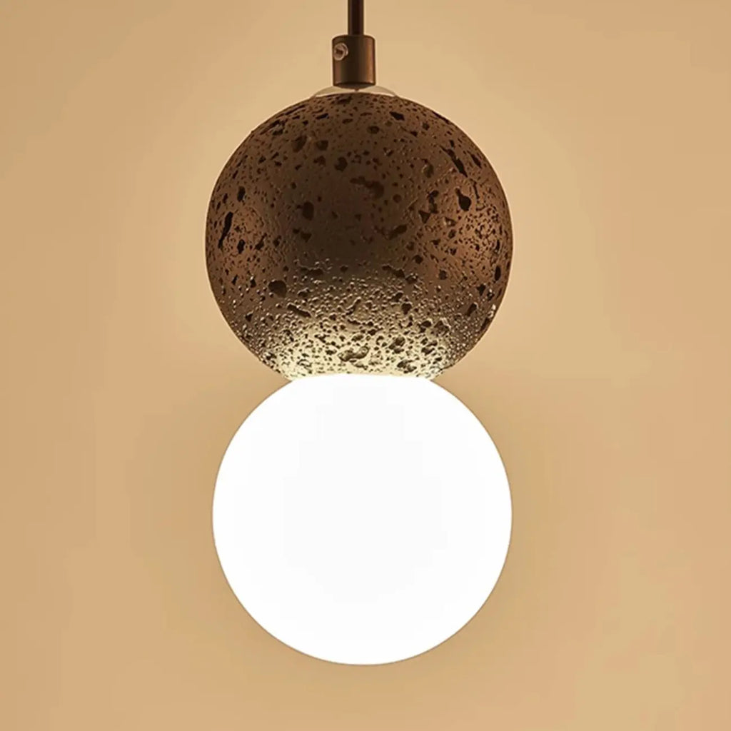 Contemporary Home Decor Beaded Milky Glass Pendant Light