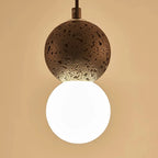 Contemporary Home Decor Beaded Milky Glass Pendant Light