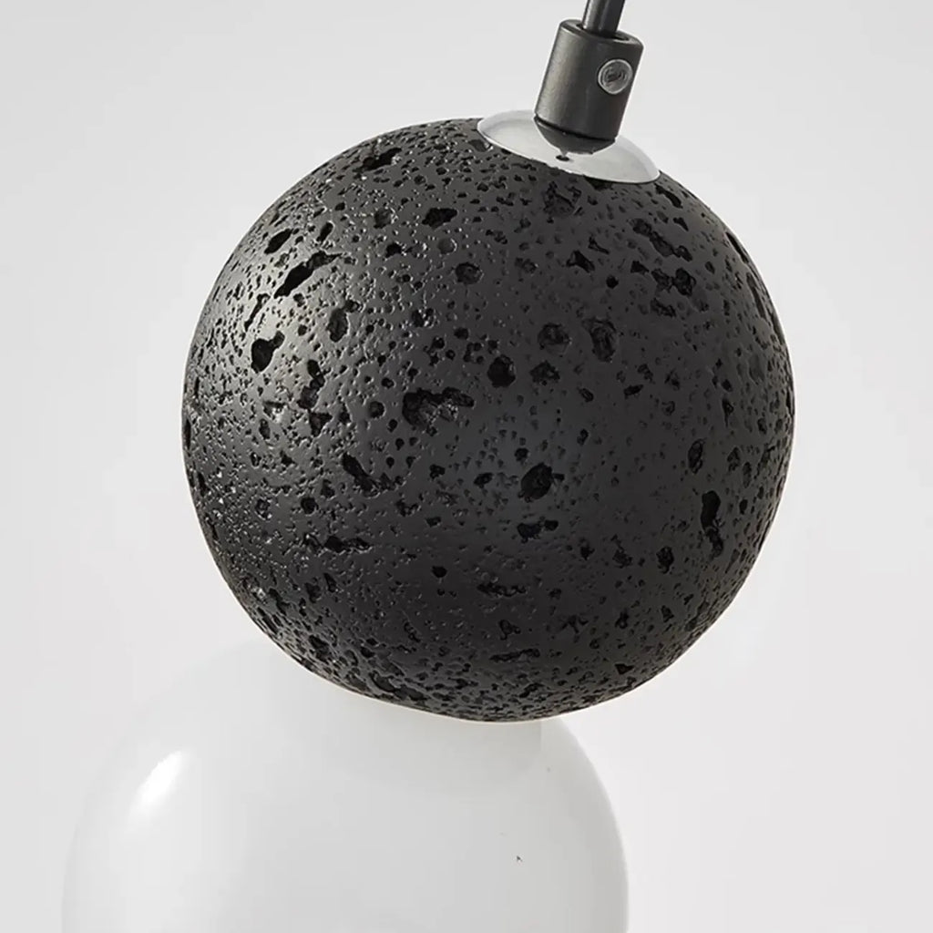 Contemporary Home Decor Beaded Milky Glass Pendant Light
