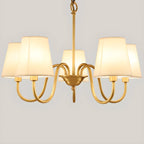 6-Light Modern Chain Fabric Chandelier for Dining Room