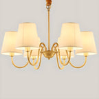 6-Light Modern Chain Fabric Chandelier for Dining Room