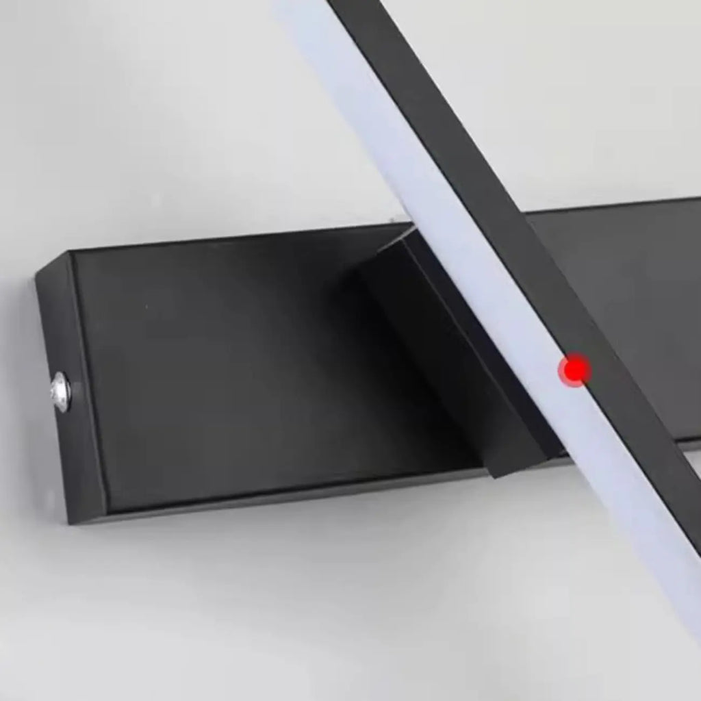 Rotatable Simple Black Linear Mini Wall Sconce Dimmable
