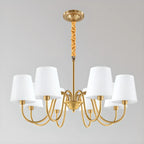 6-Light Modern Chain Fabric Chandelier for Dining Room