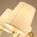 6-Light Modern Chain Fabric Chandelier for Dining Room