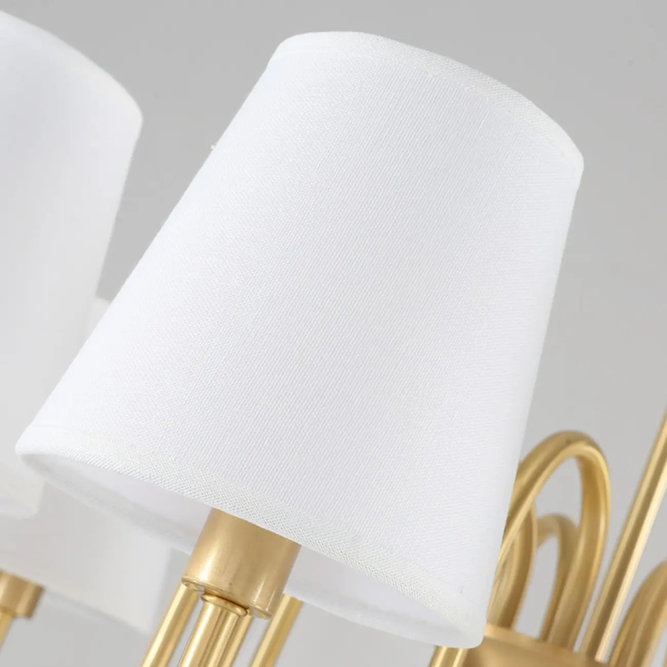 6-Light Modern Chain Fabric Chandelier for Dining Room