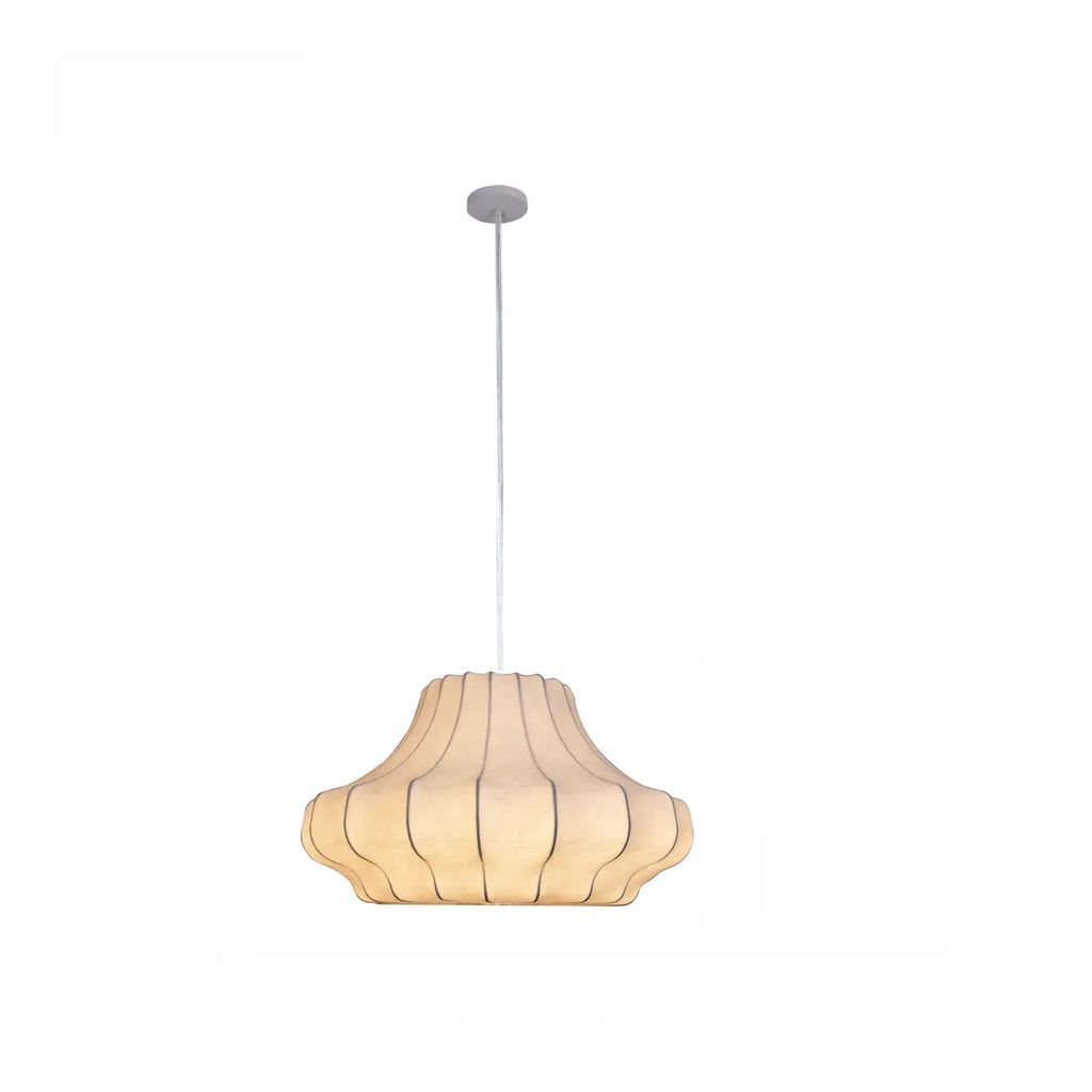 Designer White Fabric Lantern Pendant Lamp for Home Decor