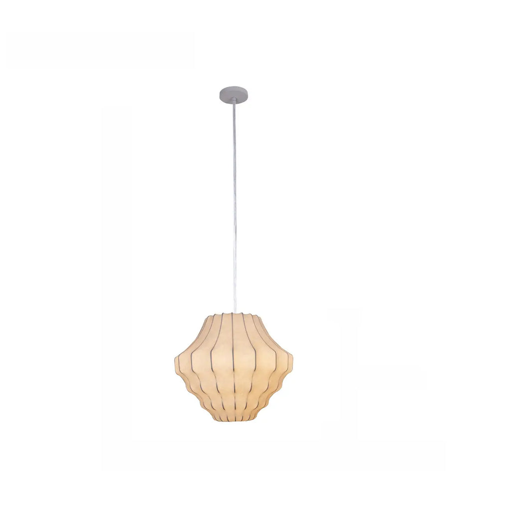 Designer White Fabric Lantern Pendant Lamp for Home Decor