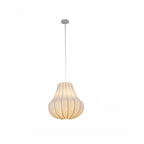 Designer White Fabric Lantern Pendant Lamp for Home Decor