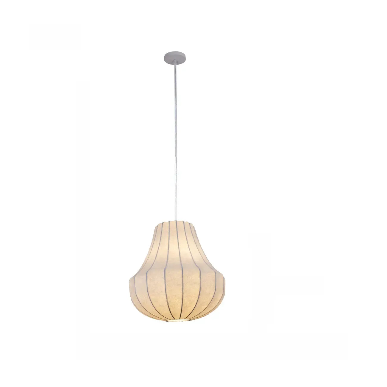 Designer White Fabric Lantern Pendant Lamp for Home Decor