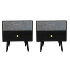Unique Coloer Block Bedside Storage Table with Stable Legs