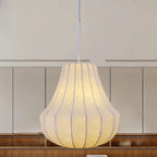 Designer White Fabric Lantern Pendant Lamp for Home Decor