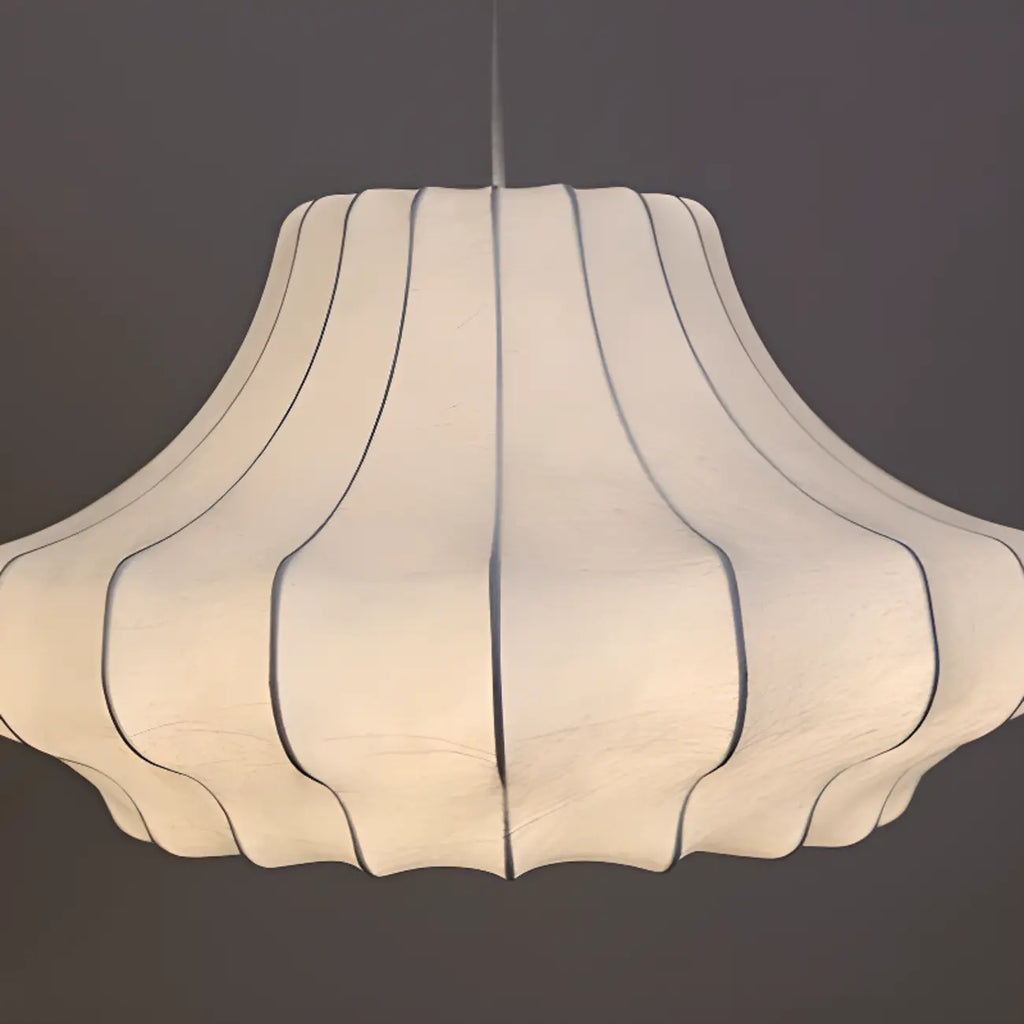 Designer White Fabric Lantern Pendant Lamp for Home Decor