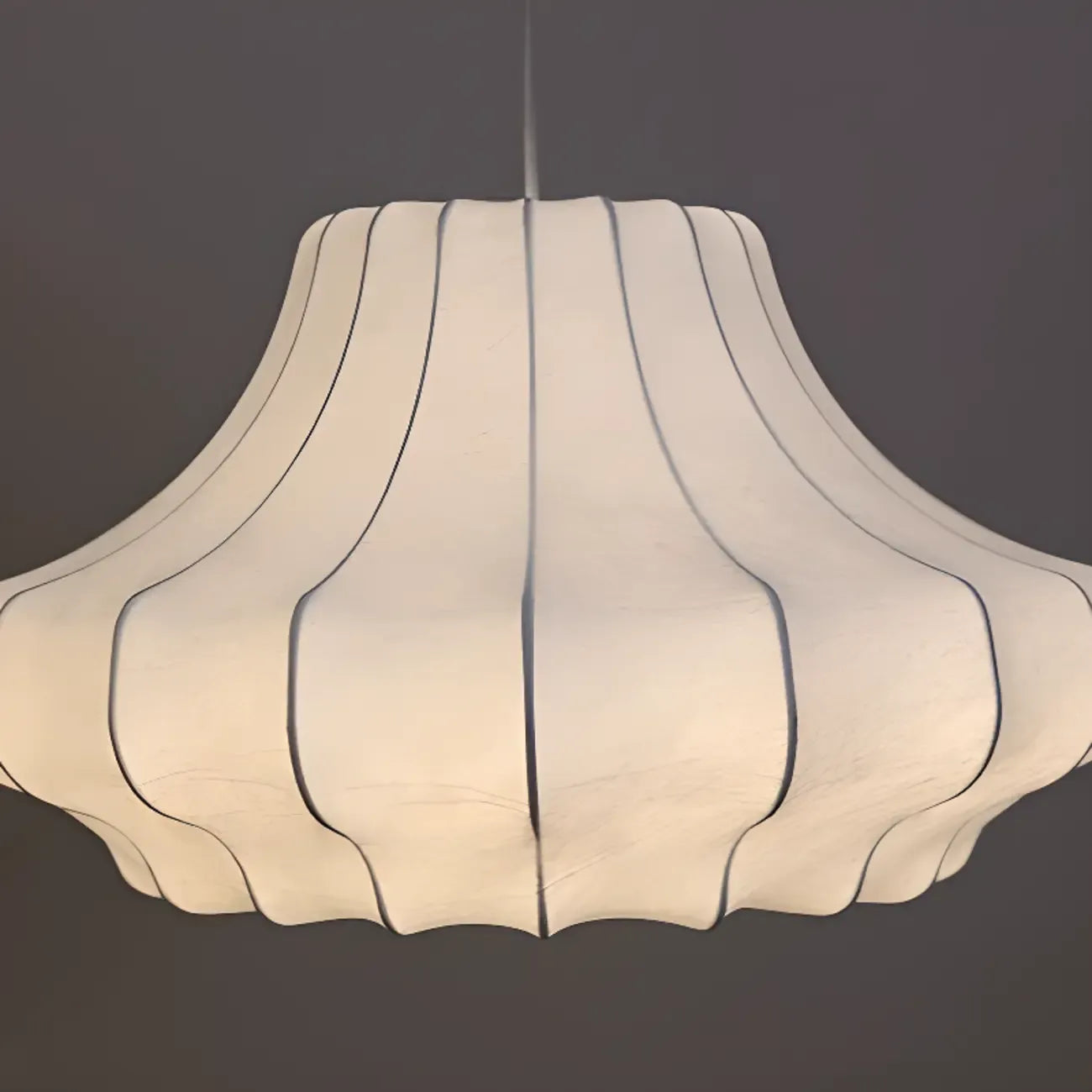 Designer White Fabric Lantern Pendant Lamp for Home Decor