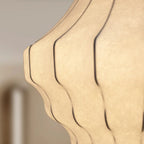 Designer White Fabric Lantern Pendant Lamp for Home Decor