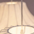 Designer White Fabric Lantern Pendant Lamp for Home Decor