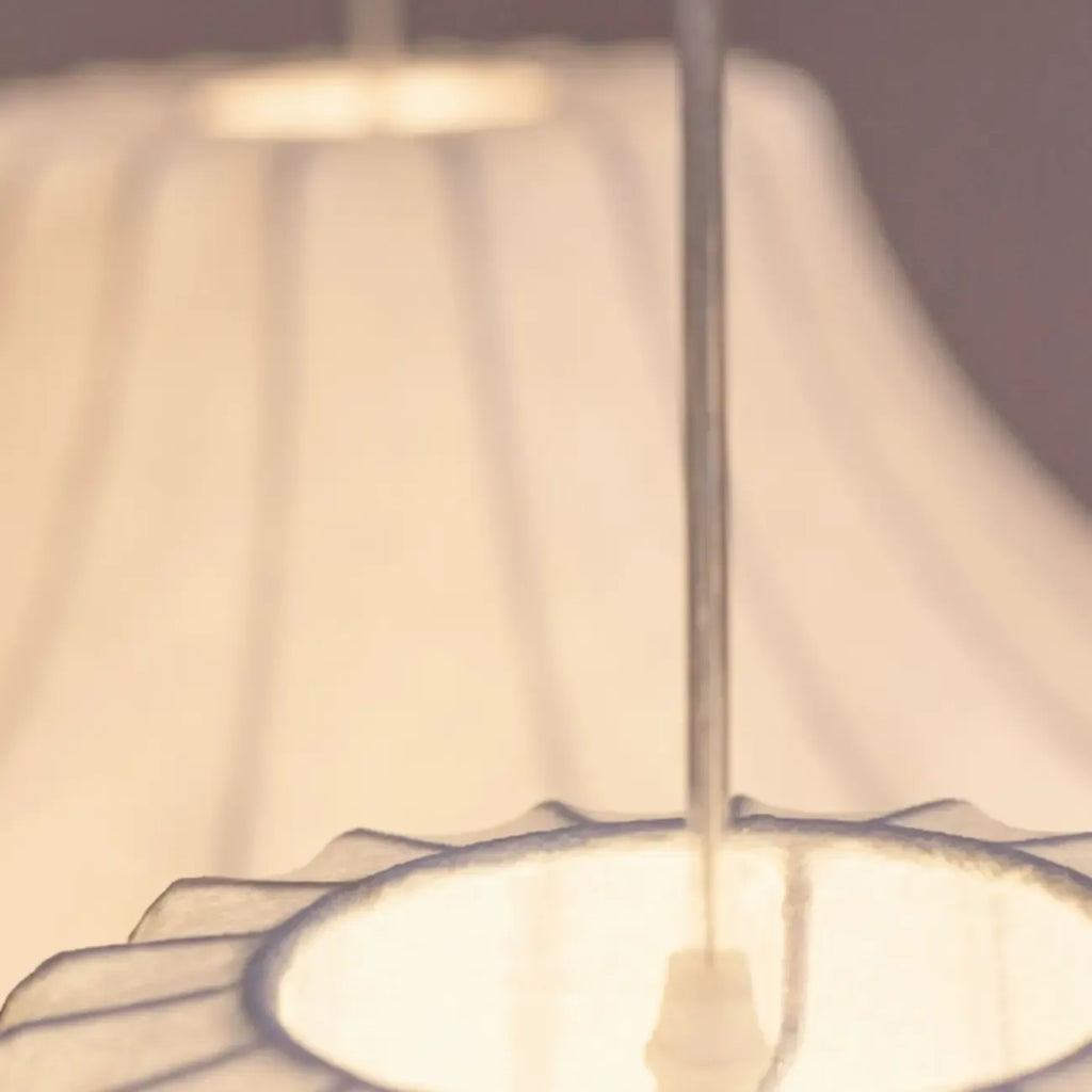 Designer White Fabric Lantern Pendant Lamp for Home Decor