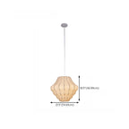 Designer White Fabric Lantern Pendant Lamp for Home Decor