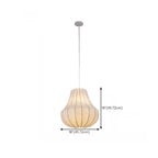 Designer White Fabric Lantern Pendant Lamp for Home Decor