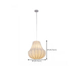 Designer White Fabric Lantern Pendant Lamp for Home Decor