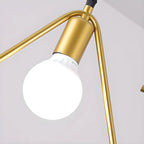3 Lights Gold Industrial Geometric Metal Island Light Fixture