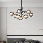 2-Tier Modern Globe Chandelier Adjustable Hanging Length